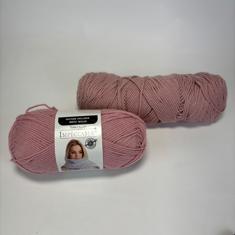 Loops & Threads Impeccable Yarn 1 Skein Soft Rose 4.5oz Medium 4 Acrylic 214001